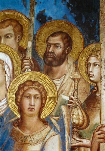 Maesta, detail of the saints od Simone Martini