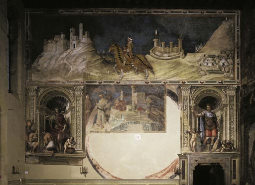 Reiterbildnis des sienesischen Heerfuehrers Guido Riccio da Fogliano od Simone Martini