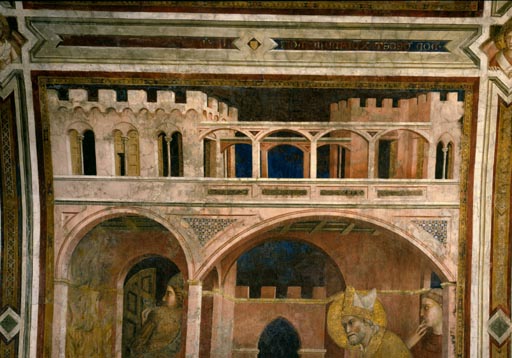 Simone Martini, Feuerwunder, Detail od Simone Martini