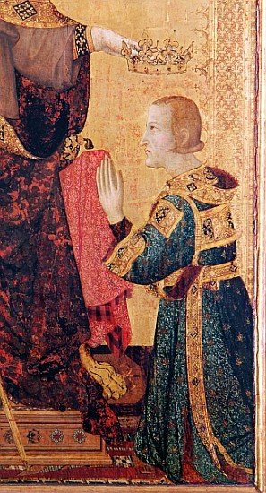St. Louis of Toulouse (1274-97) crowning his brother, Robert of Anjou (1278-1343) from the Altar of  od Simone Martini
