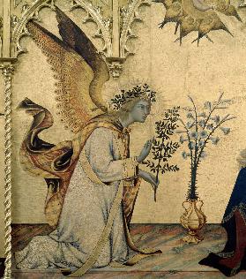 Simone Martini, Annunciation, Angel