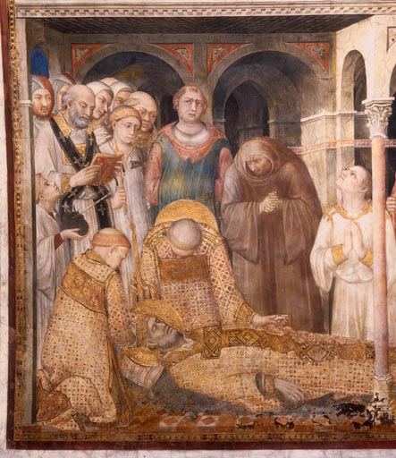 Der Tod des hl. Martin von Tours od Simone Martini