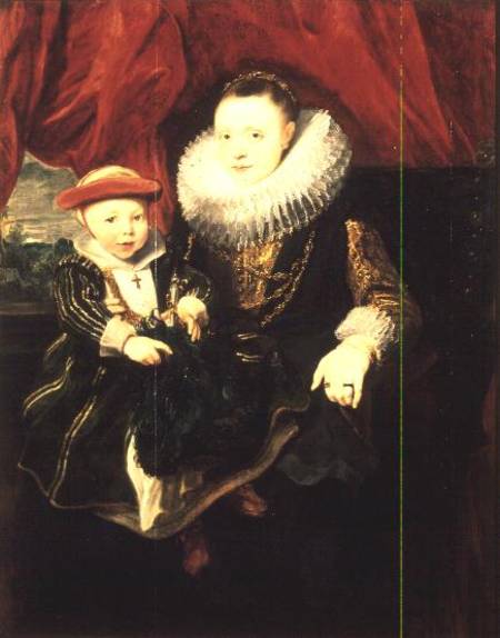 Portrait of a Woman and Child od Sir Anthonis van Dyck