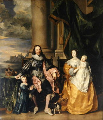 Charles I (1600-49) and his Family (oil on canvas) od Sir Anthony van Dyck