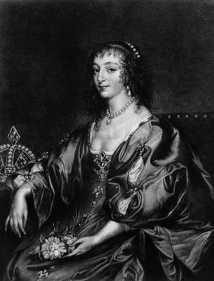 Henrietta Maria (1609-69), illustration from 'Portraits of Characters Illustrious in British History od Sir Anthony van Dyck