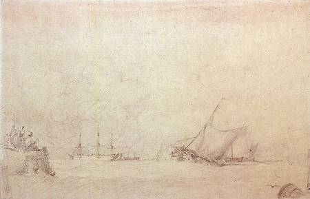 Lugger Making for the Mouth of a Harbour od Sir Augustus Wall Callcott