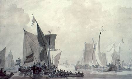 Sea Piece with Dutch shipping od Sir Augustus Wall Callcott