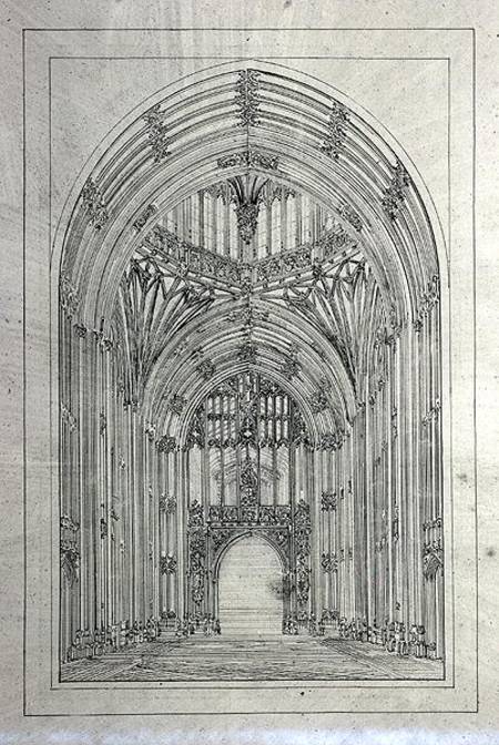 Entrance to the House of Lords, from a folder of New Palace of Westminster drawings  & od Sir Charles Barry
