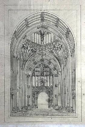 Entrance to the House of Lords, from a folder of New Palace of Westminster drawings  &