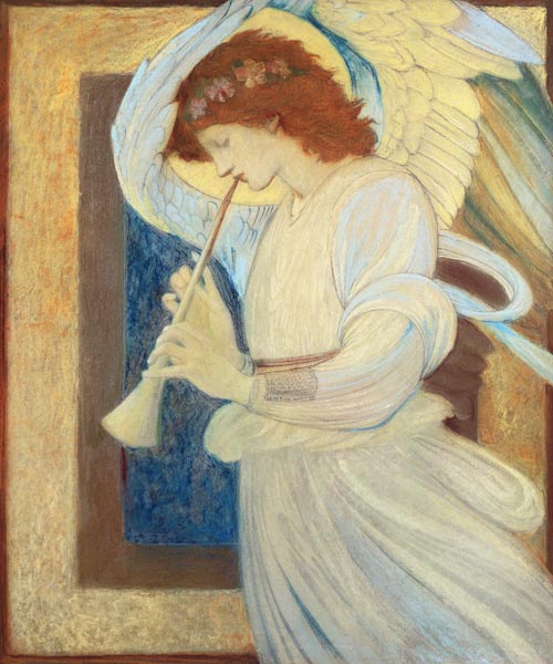 An Angel Playing a Flageolet od Sir Edward Burne-Jones