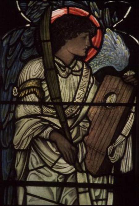 Angel with a Lyre, from the St. Cecilia Window, Christ Church, Oxford od Sir Edward Burne-Jones