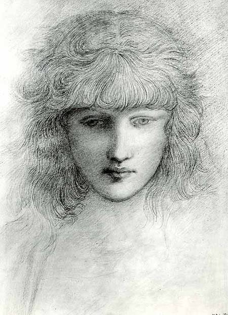 Head of a Girl od Sir Edward Burne-Jones