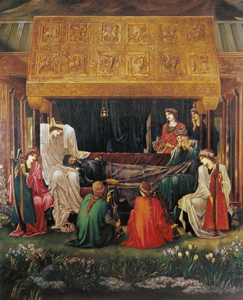 The last sleep of Arthur in Avalon od Sir Edward Burne-Jones