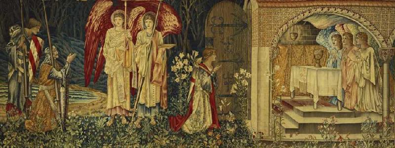 Sir Galahad, Bors und Parzival finden den Heiligen Gral. od Sir Edward Burne-Jones