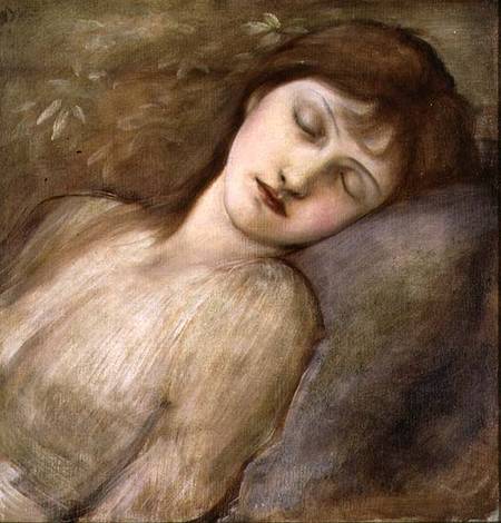 Study for the Sleeping Princess in 'The Briar Rose' Series od Sir Edward Burne-Jones
