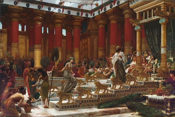 The visit of the Queen of Sheba to King of Salomon (Besuch der Königin von Saba bei Salomon) od Sir Edward John Poynter