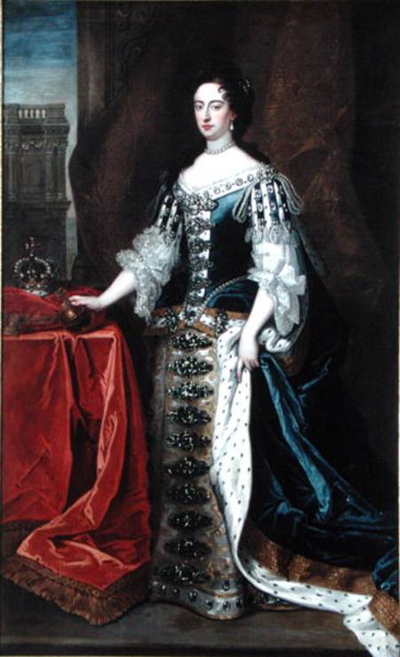 Portrait of Queen Mary (1662-94) od Sir Godfrey Kneller