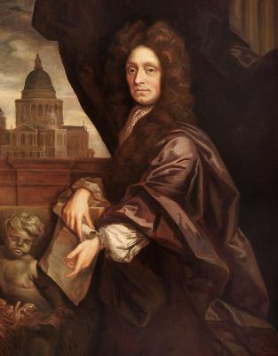Sir Christopher Wren (1632-1723) copied by Edmund Dyer