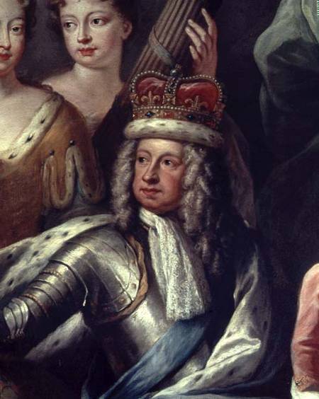 Detail of George I from the Painted Hall, Greenwich od Sir James Thornhill