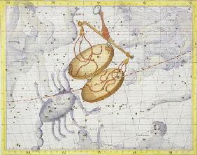 Constellation of Libra, plate 7 from 'Atlas Coelestis', by John Flamsteed (1646-1710), published in