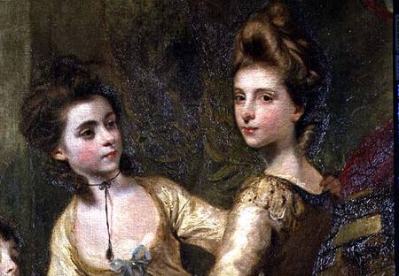 Two Elegant Young Girls, detail from the painting The Fourth Duke of Marlborough and his Family od Sir Joshua Reynolds