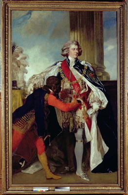George IV when Prince of Wales with a negro page, 1787 (oil on canvas) od Sir Joshua Reynolds