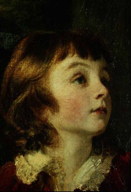 Head of a child detail from the painting the Fourth Duke of Marlborough (1739-1817) and his Family od Sir Joshua Reynolds
