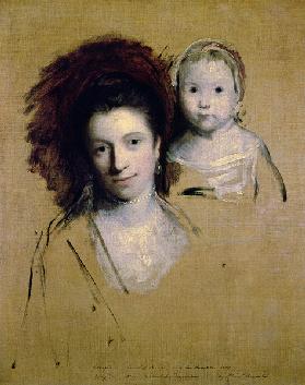 Georgiana, Countess Spencer and her Daughter Lady Georgiana, Afterwards Duchess of Devonshire