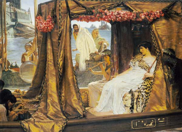 Die Begegnung von Antonius und Kleopatra. od Sir Lawrence Alma-Tadema