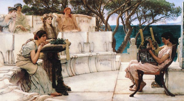 Sappho and Alcaeus od Sir Lawrence Alma-Tadema