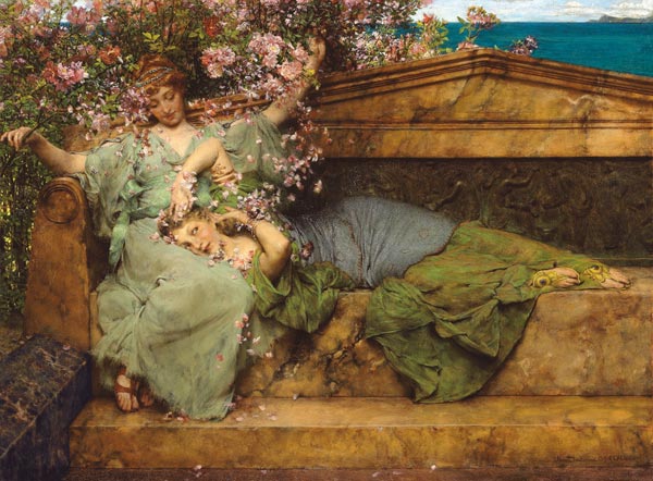 Im Rosengarten. od Sir Lawrence Alma-Tadema