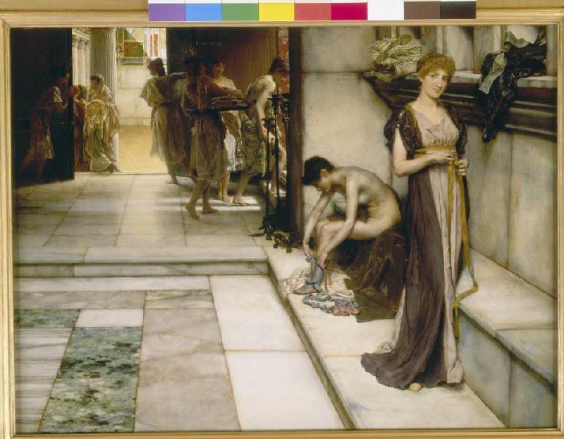 In the Apodyterium of the thermal springs in Rome. od Sir Lawrence Alma-Tadema