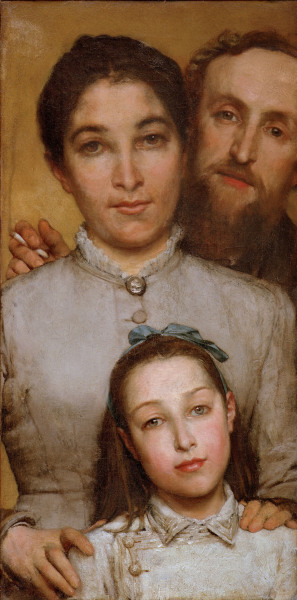 Jules Dalou w.Wife & Daughter od Sir Lawrence Alma-Tadema
