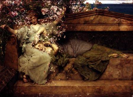 In a Rose Garden od Sir Lawrence Alma-Tadema