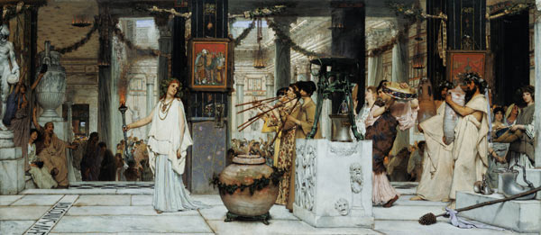 The Vintage Festival in Ancient Rome od Sir Lawrence Alma-Tadema