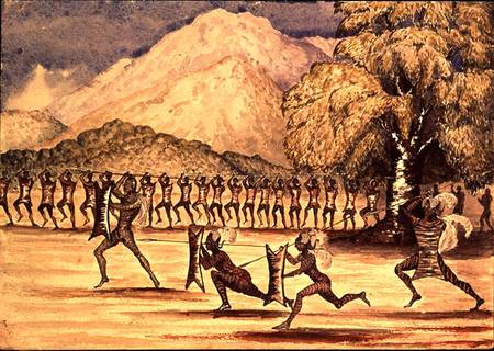 War Dance, illustration from 'The Albert N'yanza Great Basin of the Nile' by Sir Samuel Baker od Sir Samuel Baker