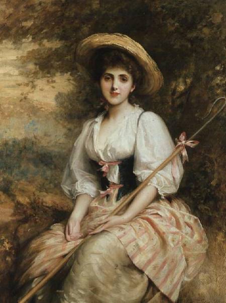 Mrs. Stuart M. Samuel as Phyllida, The Shepherdess od Sir Samuel Luke Fildes