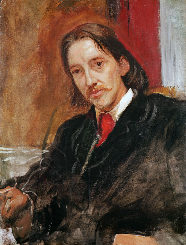 Portrait of Robert Louis Stevenson (1850-1894) 1886 od Sir William Blake Richmond