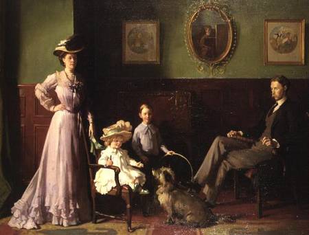 Group portrait of the family of George Swinton od Sir William Orpen