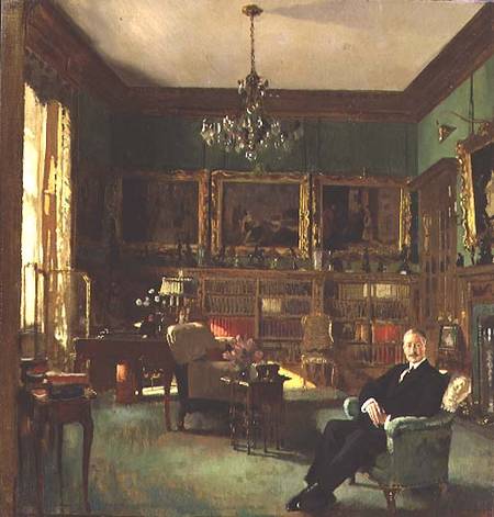 Otto Beit in his study at Belgrave Square od Sir William Orpen