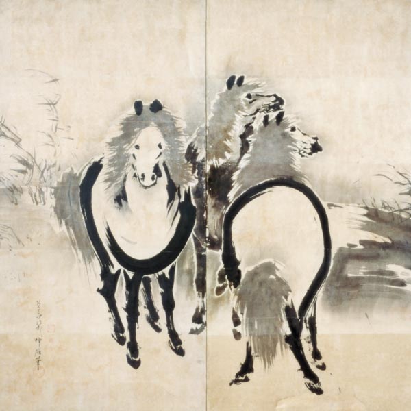 Horses, Japanese, Edo period od Soga Shohaku