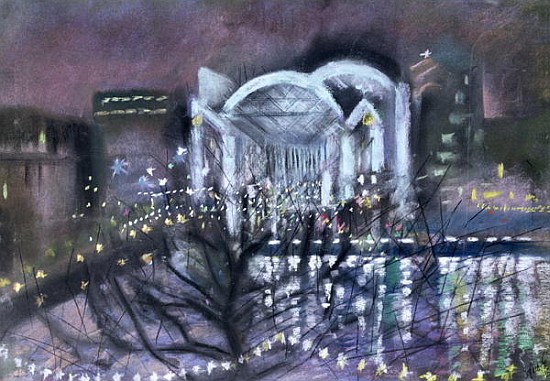 Embankment Station, from the South Bank, 1995 (pastel on paper)  od Sophia  Elliot