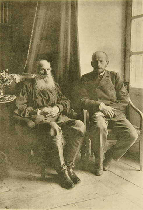 Leo Tolstoy with son Leo od Sophia Andreevna Tolstaya