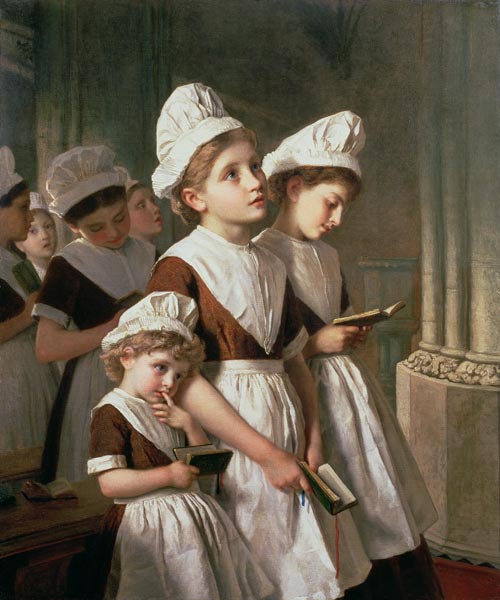 Foundling Girls at Prayer in the Chapel od Sophie Anderson