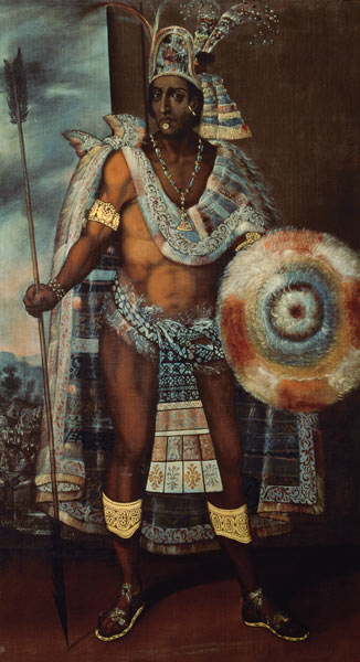 Portrait of an Aztec king od Spanish School