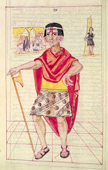Illustration from ''Historia y Genealogia Real de los Reyes Incas del Peru, de sus hechos, costumbre od Spanish School