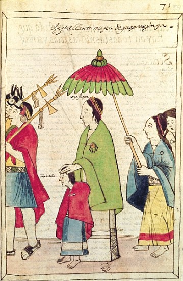 Illustration of an Inca Queen from ''Historia y Genealogia Real de los Reyes Incas del Peru, de sus  od Spanish School