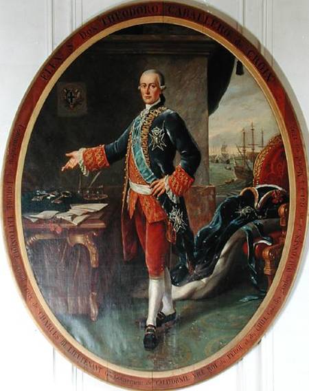 Portrait of Caballero Teodoro de Croix (1730-92) Viceroy of Peru and Chile od Spanish School