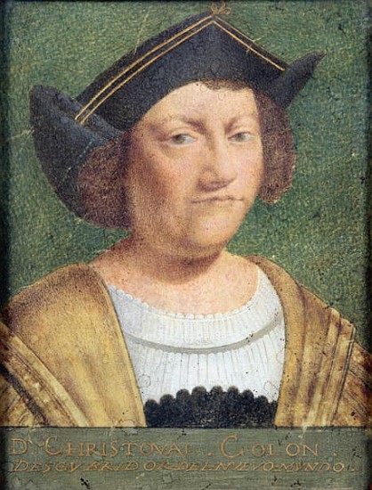 Portrait of Christopher Columbus (1451-1506) od Spanish School