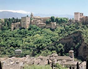 View of the Palace of the Alhambra from the north-east, 14th-16th century (photo)